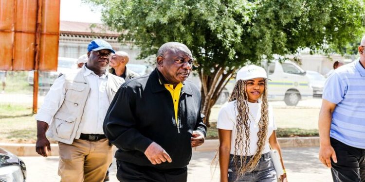 ANC President Cyril Ramaphosa on a campaign in the North West, 26 November 2022.